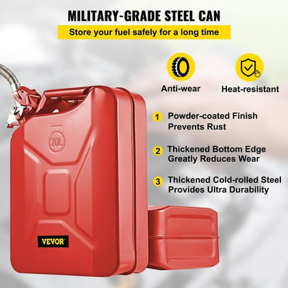 ✨LAST DAY ONLY 49% OFF🔥5.3Gal / 20L Portable Jerry Gas Can with Flexible Spout System