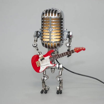 🎁Vintage Microphone Robot Desk Lamp - Get Free Guitar!!