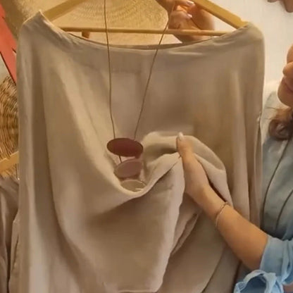 💥Women's Loose Fit Blouse & Floral Printed Wide-Leg Pants Set