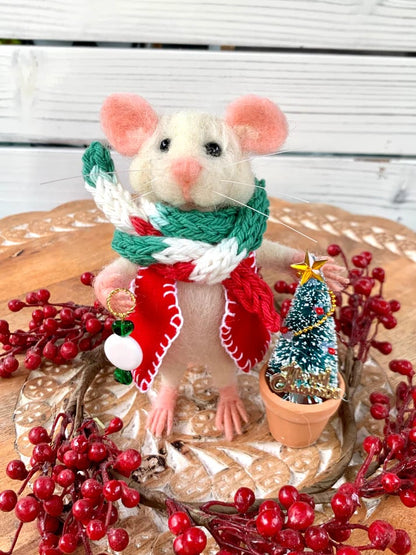 ⏰Limited Edition Hot Sale 50% Off - Handmade Christmas Needle felted Mouse