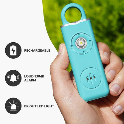 Rechargeable-Safety Alarm Clock Keychain