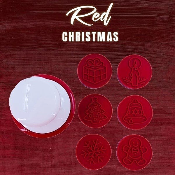 🎉Non-Stick Cookie Stamp & Cutter(6 Styles Set)