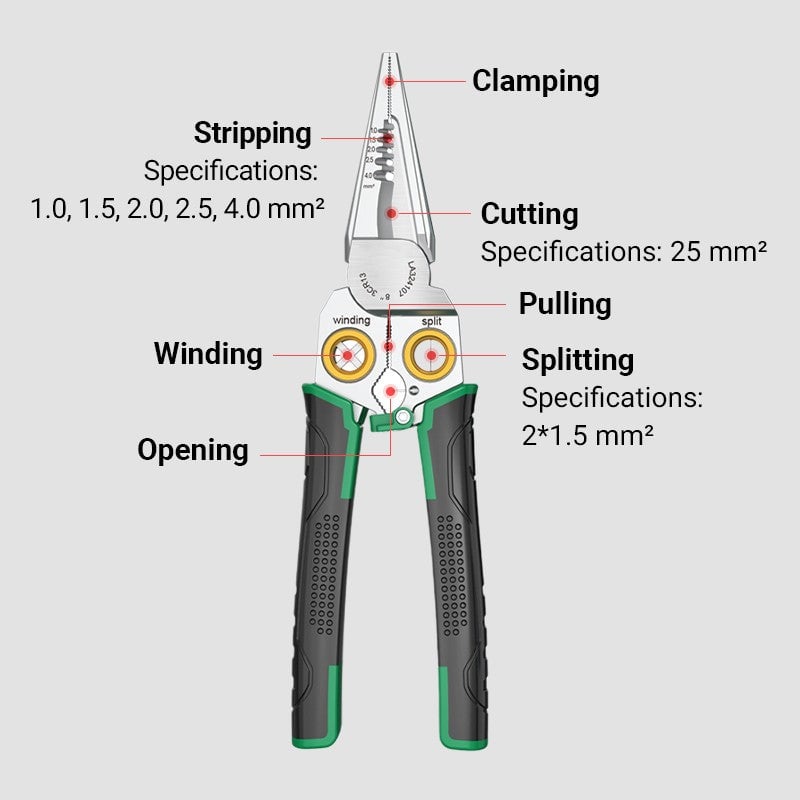 7 in 1 super easy multi-function wire stripping pliers