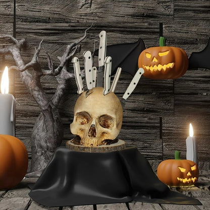 Skull Knife Holder for Kitchen Storage