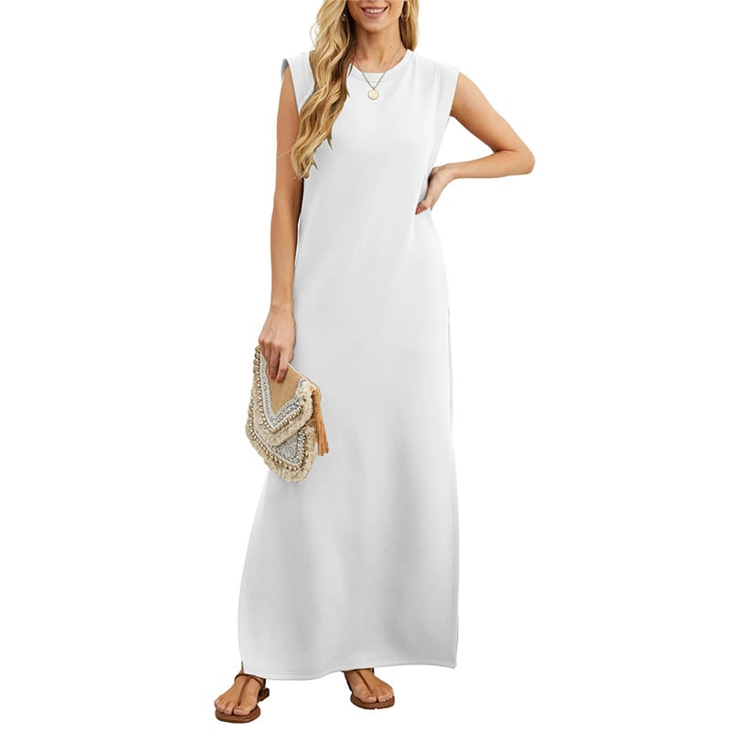 ⏰HOT SALE-WOMEN SUMMER CASUAL LOOSE SPLIT WRINKLE-FREE LONG DRESS