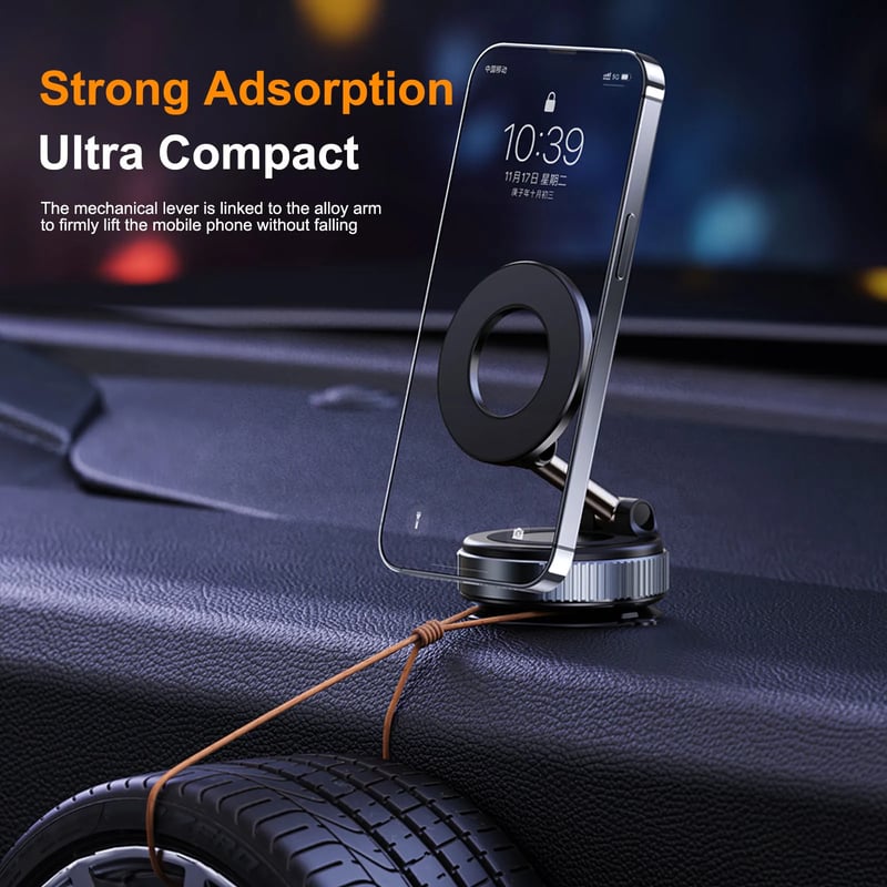 2025 Newest 360° Adjustable Vacuum Magnetic Suction Cup Phone Holder Mount