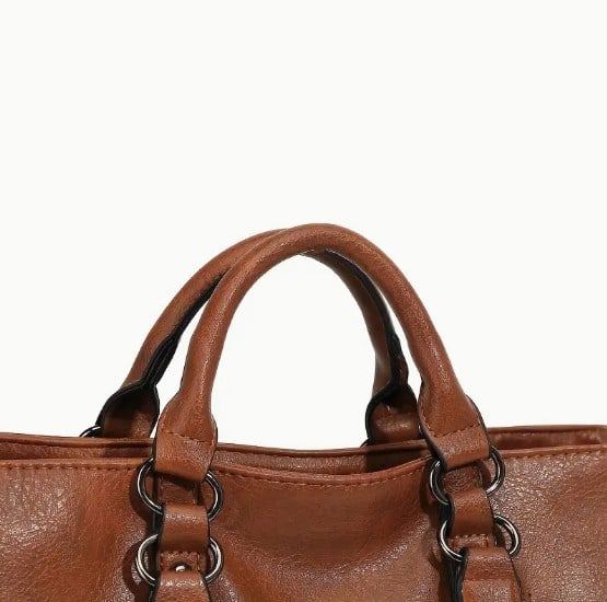 Stylish Women's Leather Shoulder Tote – Work & Daily Use-Free Shipping
