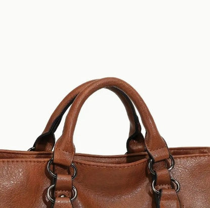 Stylish Women's Leather Shoulder Tote – Work & Daily Use-Free Shipping