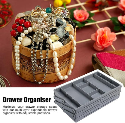 🔥LAST DAY 49% OFF-🧰Multi-Level Smart Drawer Organizer