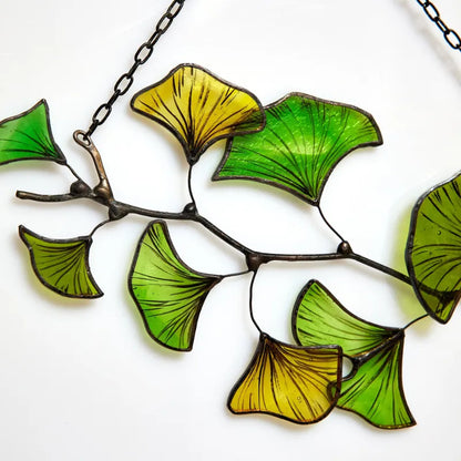 ✨Ginkgo Leaf Stained Glass Sun Catcher