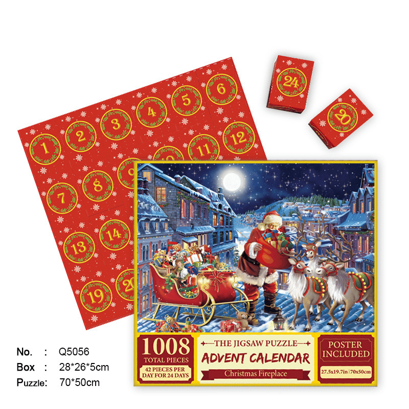 🎄Christmas Advent Calendar Jigsaw Puzzle 1000pcs🧩