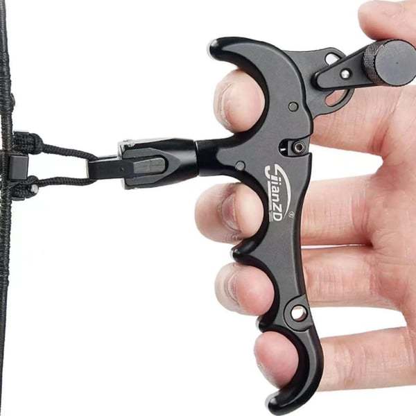 🔥Last Day Promotion 49% OFF-360° Rotatable Three-finger Bow Release Tool Black
