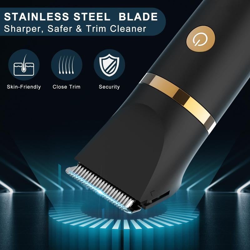 💥LAST DAY SALE 49% OFF💥 3 in 1 Electric Body Hair Trimmer for Men，Cordless Groin Hair Clipper for Men, Waterproof Electric Shaver