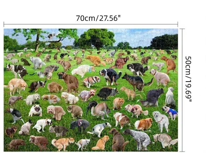 1000 Pieces Puzzle, 101 Dogs Pooping Puzzle