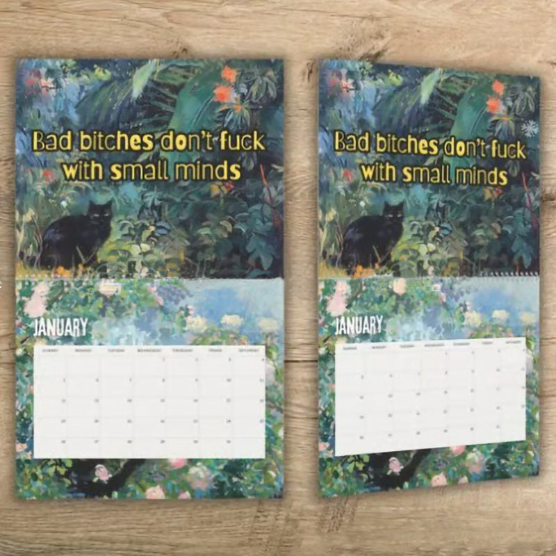2025 Bad Bitch Cat Quotes Calendar