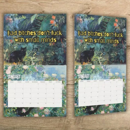 2025 Bad Bitch Cat Quotes Calendar