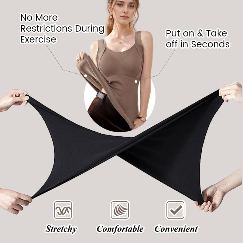 💖Bold warm vest with bra shelf