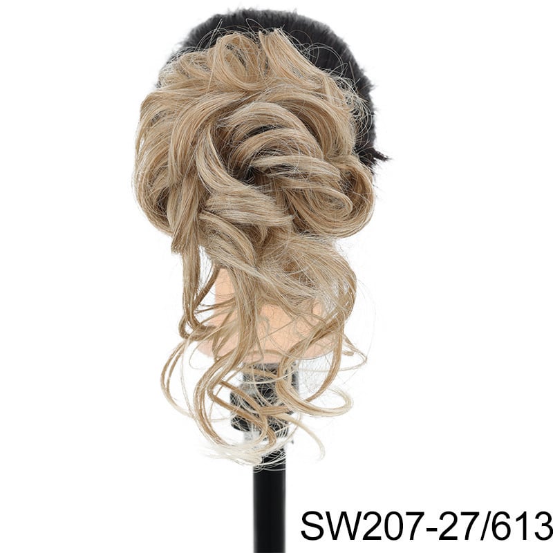 🌈Curly Bun Hair Piece