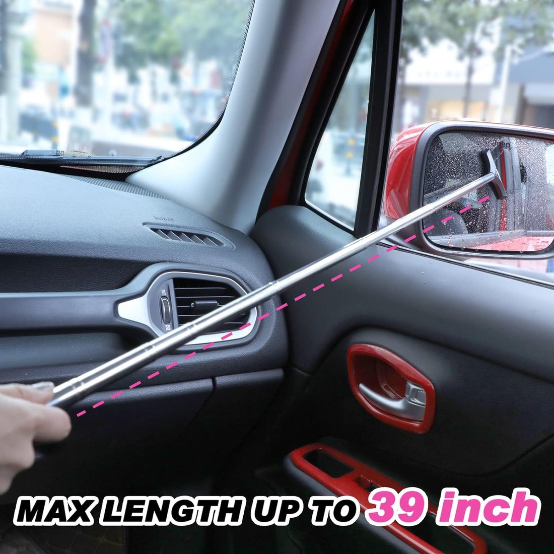 Rearview mirror wiper