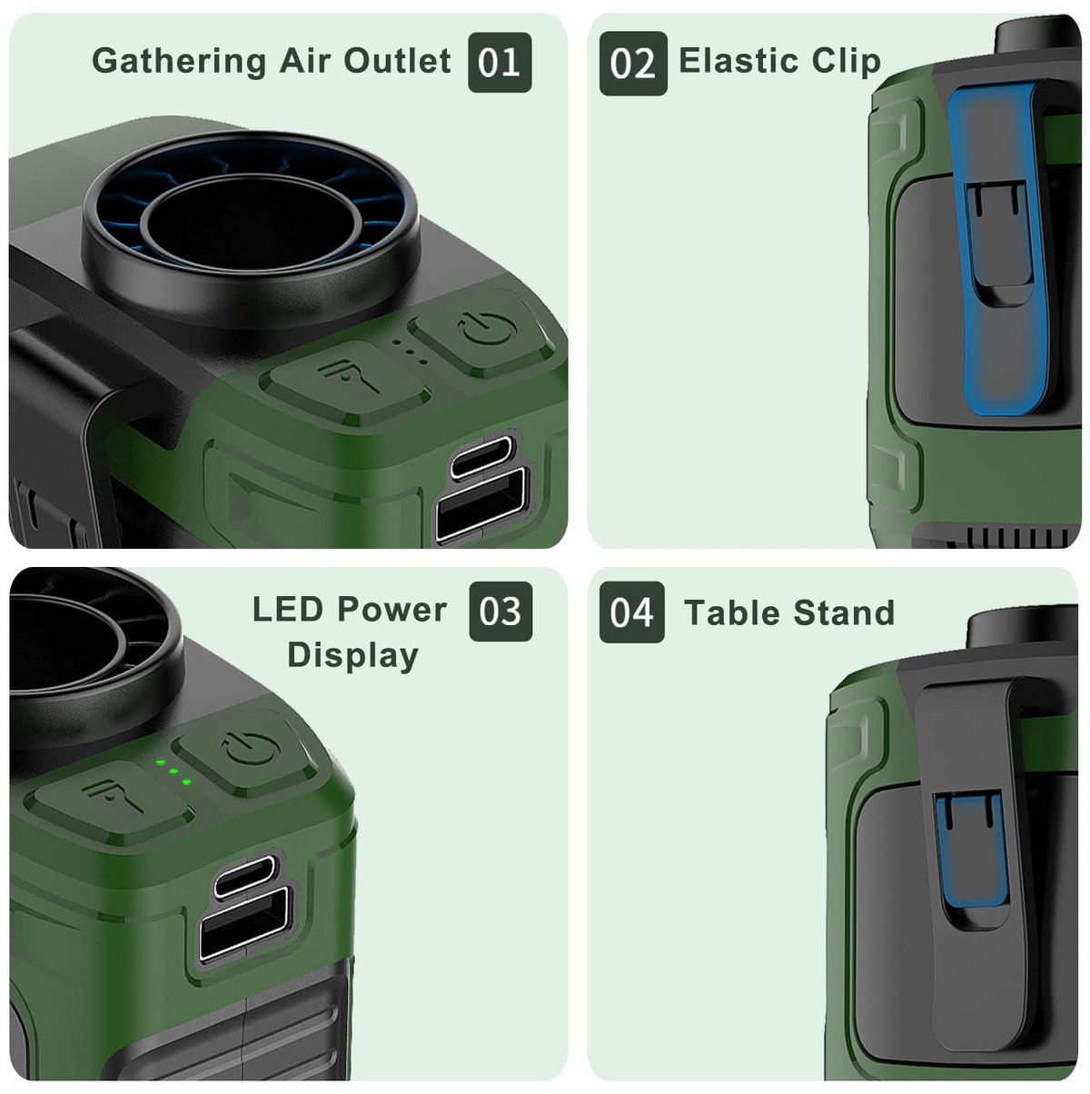 Power Rechargeable Camping Fan for Outdoor（5000mAH/10000mAh）