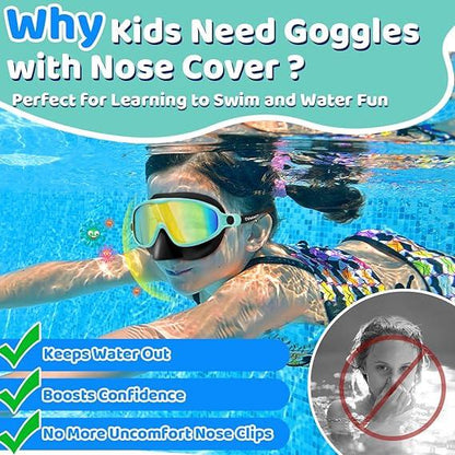✨LAST DAY ONLY 49% OFF🔥Kids-Swim-Goggles with Nose Cover