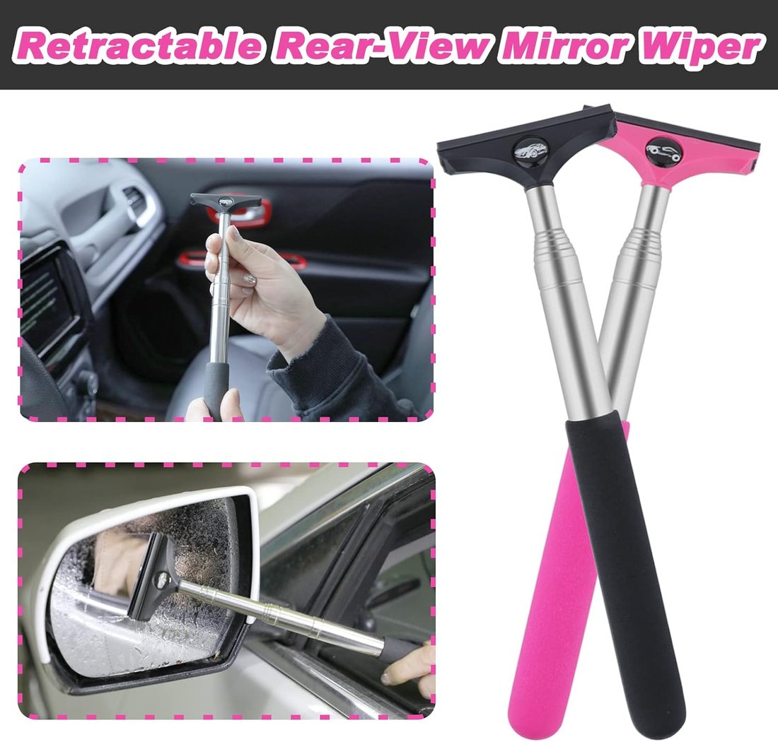 Rearview mirror wiper
