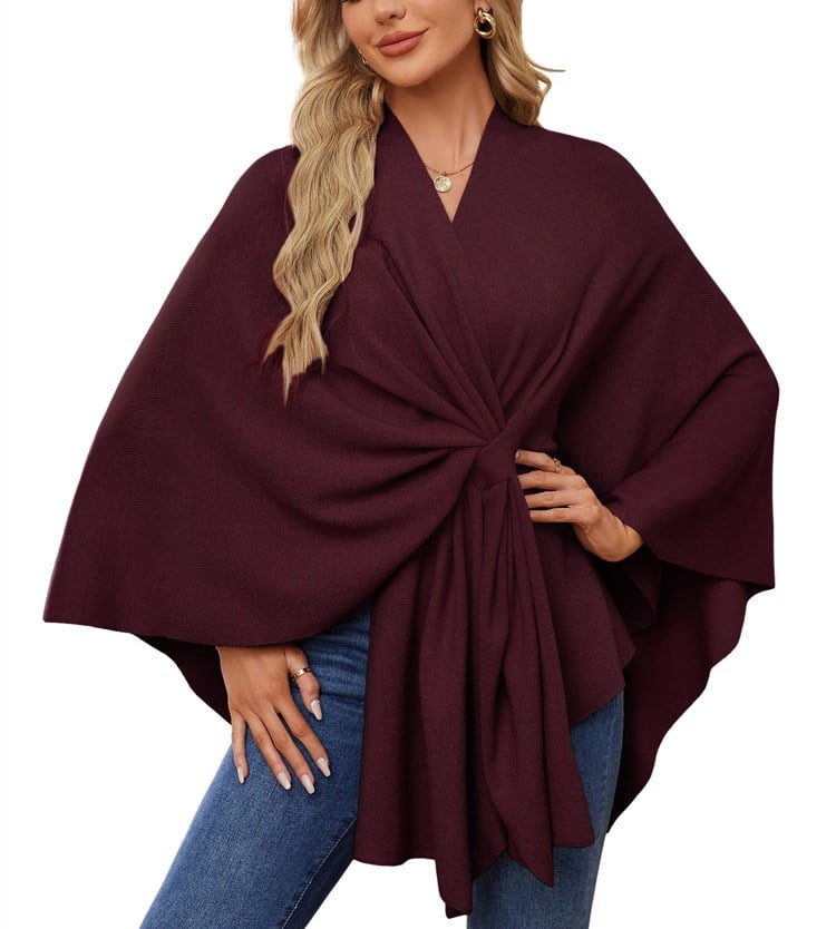 💥Last Day Promotion 49% OFF💥💕Elegant Shawl Wraps Soft Open Front Poncho Sweater💃💃