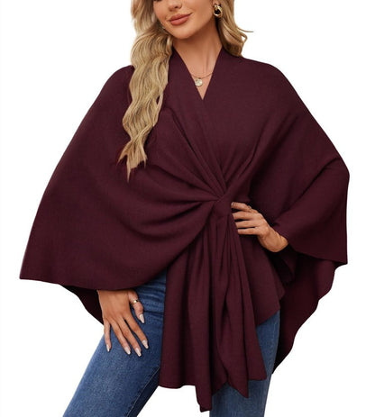 💥Last Day Promotion 49% OFF💥💕Elegant Shawl Wraps Soft Open Front Poncho Sweater💃💃