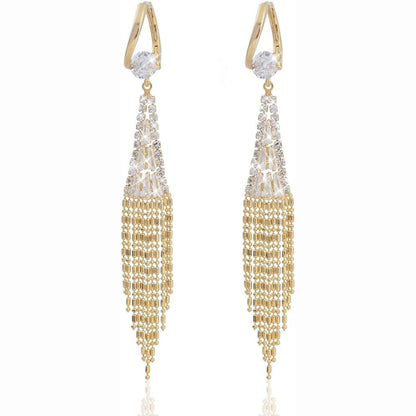 Diamond Tassel Earrings