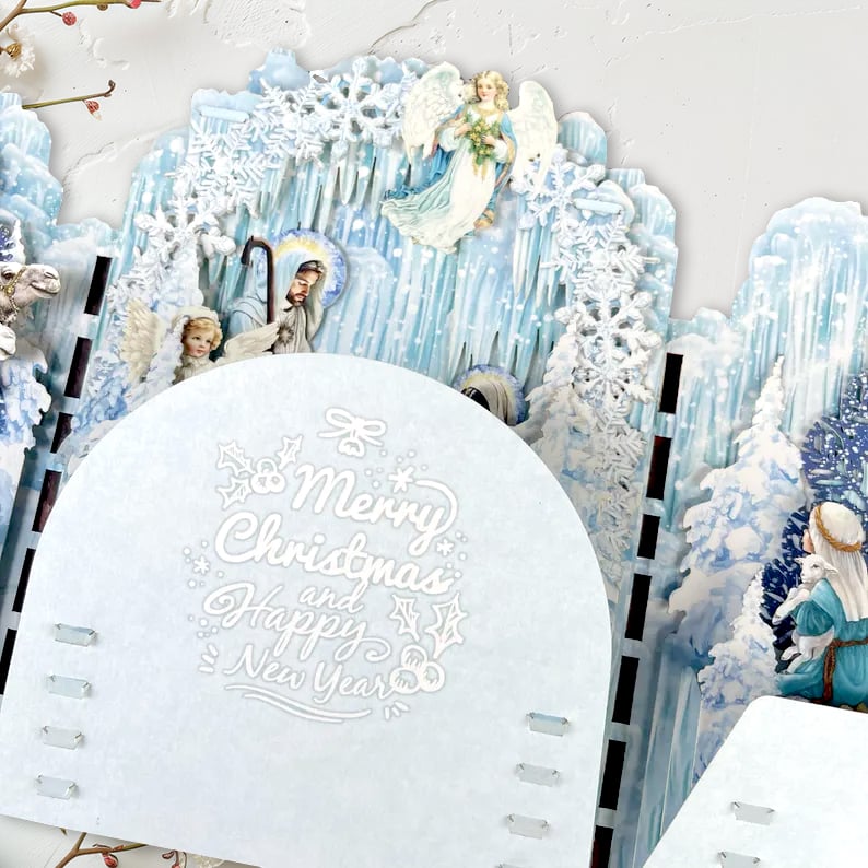 🎄🎅Early Christmas Promotion - 49% OFF🎄Handcrafted 3D Nativity Scene Christmas Scene Greeting Card