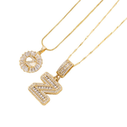 2 Pack - Initial Letter Pendant Necklaces