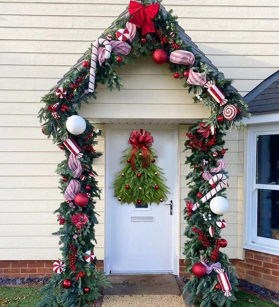 🎄Handmade Christmas Tree Wreath for Front Door🎅