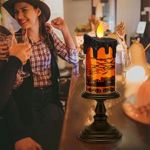 🔥Halloween Sale 57% Off -🎃Halloween Snow Globe Flameless Candle with Timer