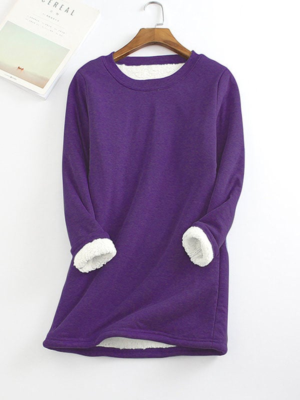 ❄Get ready for the cold season❄Women‘s NEW Casual Cotton Round Neck Solid Sweatshirt (S-5XL)🙋‍♀️