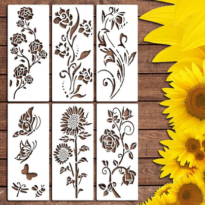 💐 Eptchn Garden Fence Large Flower Stencils🌻DIY Decoration BloomTrace