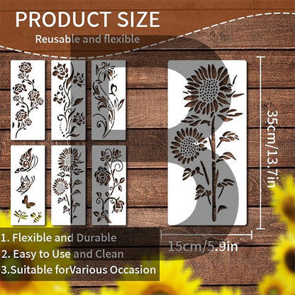 Sunflower🔥 Garden Fence Large Flower Stencils🌻DIY Decoration