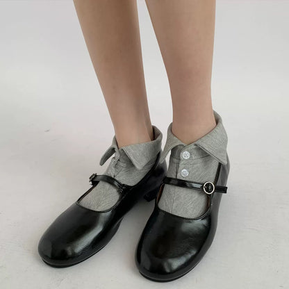 Shirt Collar Button Socks