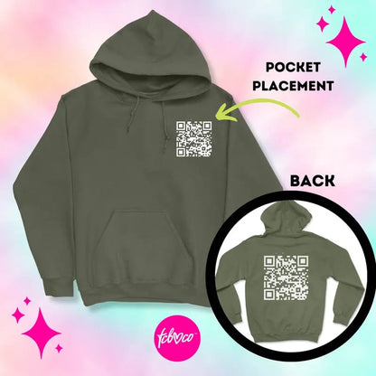 Funny FU QR Code Hoodie