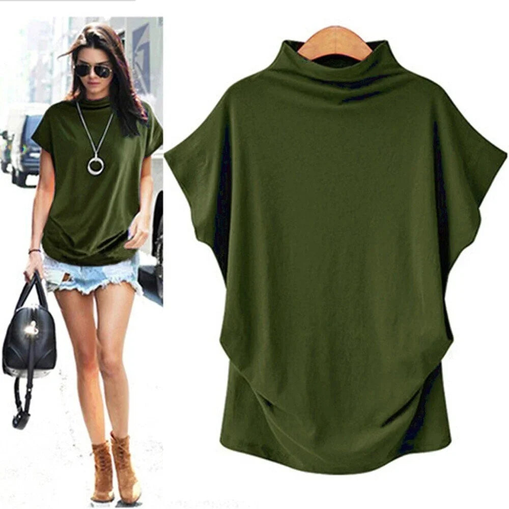 Women's Casual Loose Turtleneck Top