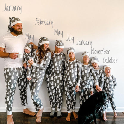 🔥Best Christmas Family Pajamas-Gray & White