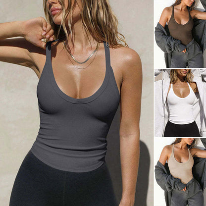 🔥Hot Sale 50% OFF🔥 - Women's Solid Backless Racerback Tank Top