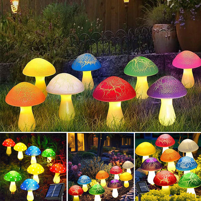 Solar-Powered Mushroom Garden Lights