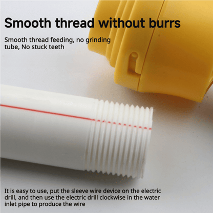 🎉Last Day 49% OFF🌲Electric Drill Compatible PVC Pipe Threader Kit with Various Die Sizes