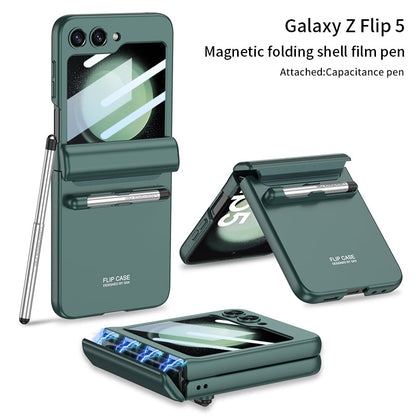 Magnetic All-included Shockproof Plastic Hard Cover For Galaxy Z Flip5 Flip4 Flip3