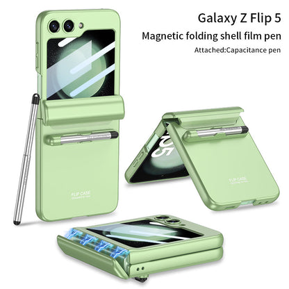 Magnetic All-included Shockproof Plastic Hard Cover For Galaxy Z Flip5 Flip4 Flip3