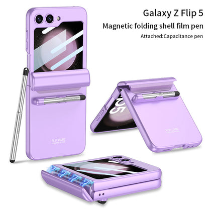 Magnetic All-included Shockproof Plastic Hard Cover For Galaxy Z Flip5 Flip4 Flip3