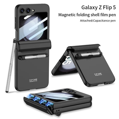 Magnetic All-included Shockproof Plastic Hard Cover For Galaxy Z Flip5 Flip4 Flip3