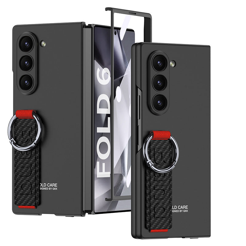 Shell And Membrane Integration With Ring Wristband Phone Case For Galaxy Z Fold 6