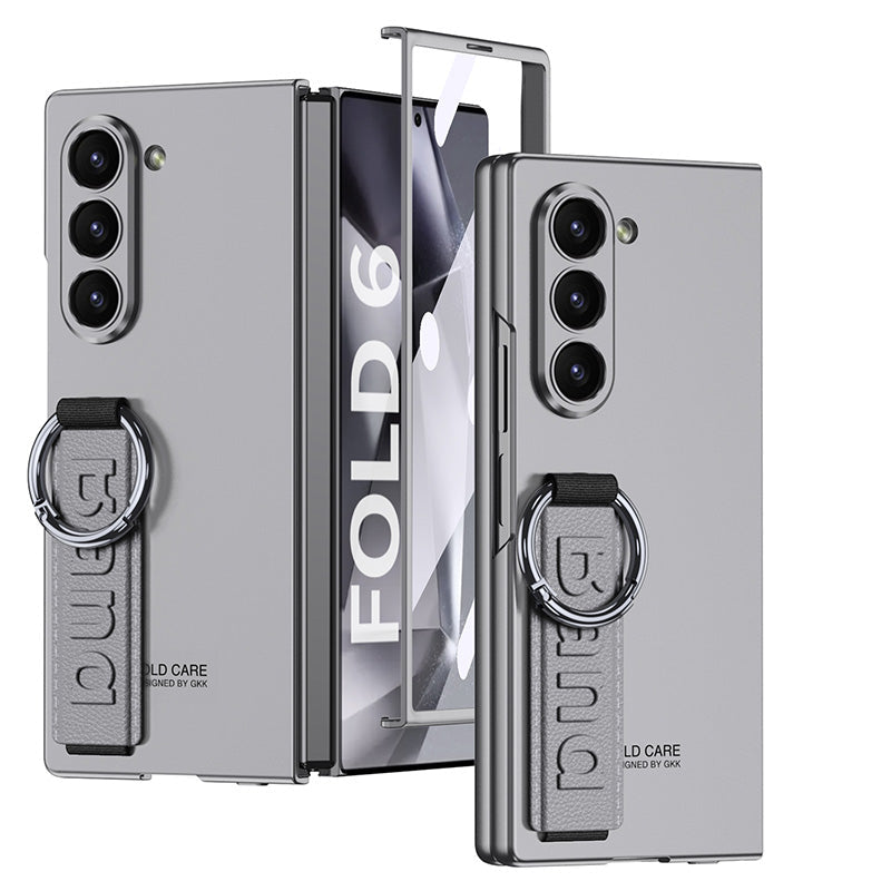 Shell And Membrane Integration With Ring Wristband Phone Case For Galaxy Z Fold 6