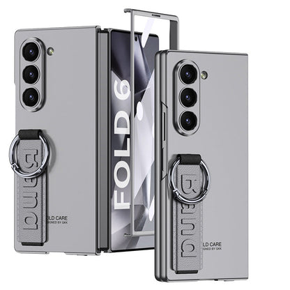 Shell And Membrane Integration With Ring Wristband Phone Case For Galaxy Z Fold 6